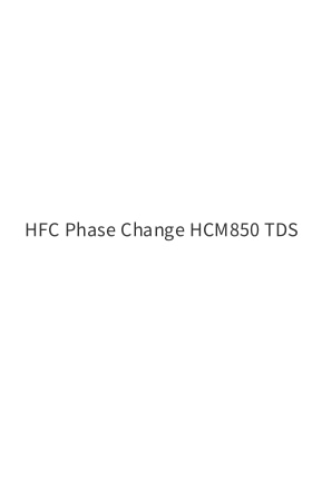 HFC Phase Change HCM850 TDS